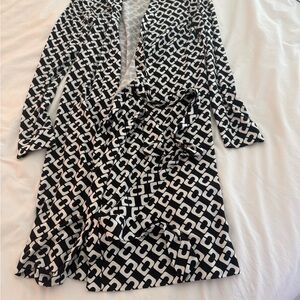 Diane Von Furstenberg Black and White Mini Dress